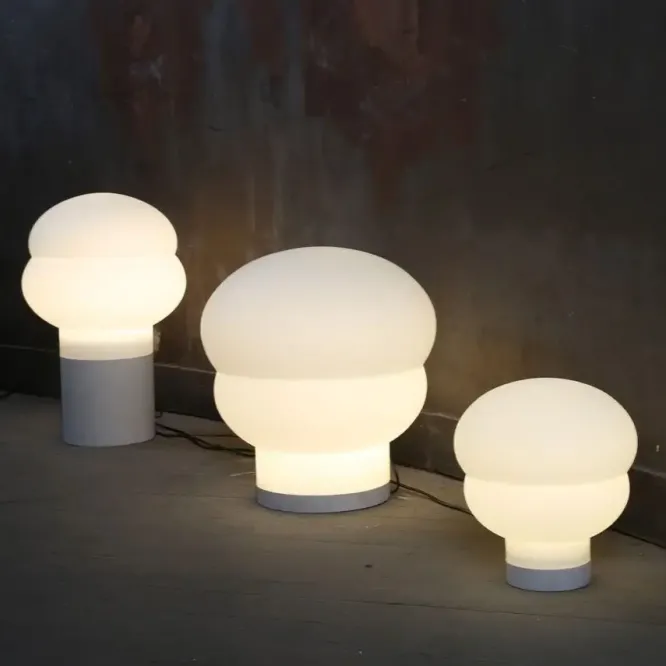 Lampa Stołowa Kumo Mała Przydymiona Szara-Taupe Pulpo