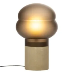 Lampa Stołowa Kumo Wysoka Przydymiona Szara-Taupe Pulpo