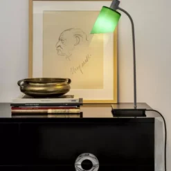 Lampa Stołowa Lampe De Bureau Zielona Nemo