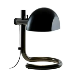 Lampa Stołowa Lauro Czarny Klosz Z Ciemnobrązową Podstawą Marset