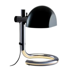 Lampa Stołowa Lauro Czarny Klosz Z Chromowaną Podstawą Marset