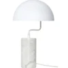 Lampa Stołowa Metal Marble Biała Hubsch