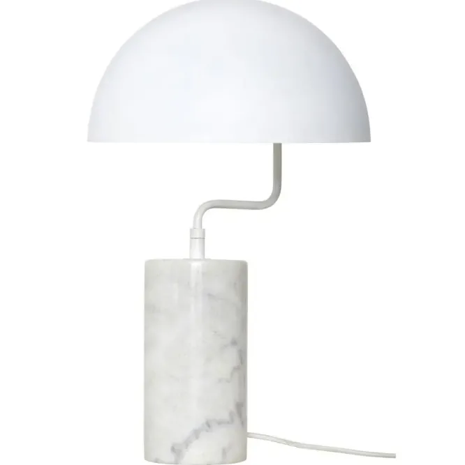 Lampa Stołowa Metal Marble Biała Hubsch