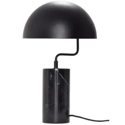 Lampa Stołowa Metal Marble Czarna Hubsch