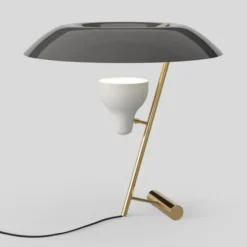 Lampa Stołowa Model 548 Polerowany Mosiądz - Szary Astep