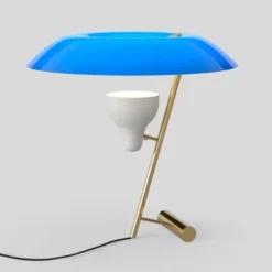 Lampa Stołowa Model 548 Polerowany Mosiądz - Niebieski Astep