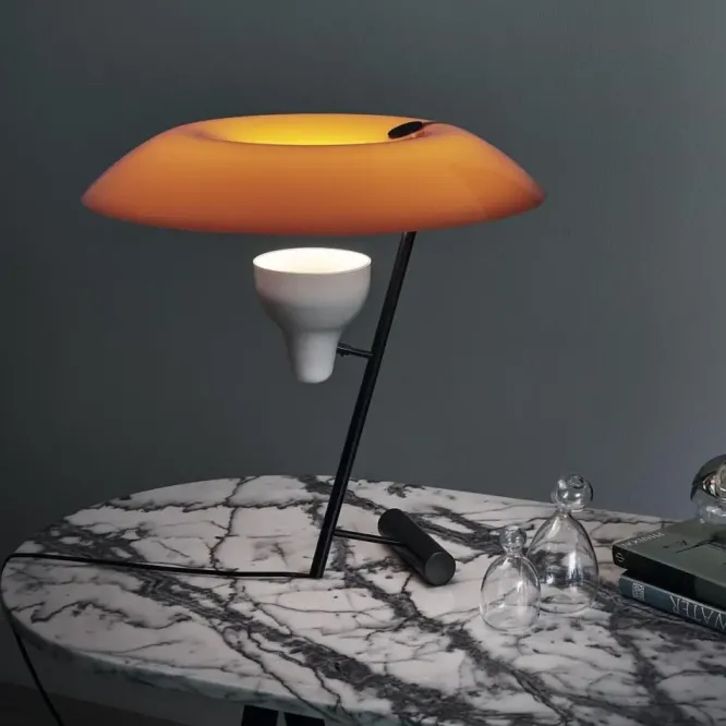 Lampa Stołowa Model 548 Polerowany Mosiądz - Niebieski Astep
