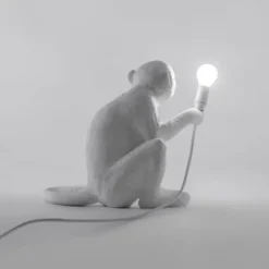Lampa Stołowa Monkey Biała - Wersja Siedząca Seletti