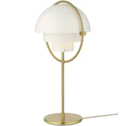 Lampa Stołowa Multi-Lite Brass White Semi Matt Gubi