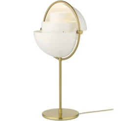 Lampa Stołowa Multi-Lite Brass White Semi Matt Gubi