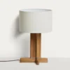 Lampa Stołowa Niani Drewno Kauczukowe Naturalne Kave Home