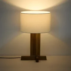 Lampa Stołowa Niani Drewno Kauczukowe Naturalne Kave Home