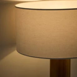 Lampa Stołowa Niani Drewno Kauczukowe Naturalne Kave Home