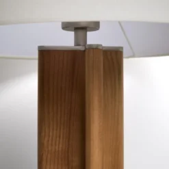 Lampa Stołowa Niani Drewno Kauczukowe Naturalne Kave Home