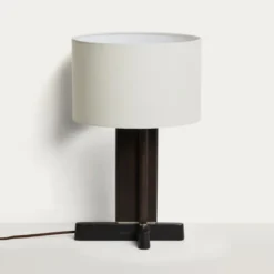 Lampa Stołowa Niani Drewno Kauczukowe Brązowe Kave Home