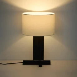 Lampa Stołowa Niani Drewno Kauczukowe Brązowe Kave Home