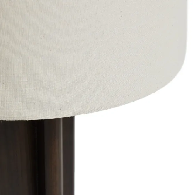 Lampa Stołowa Niani Drewno Kauczukowe Brązowe Kave Home