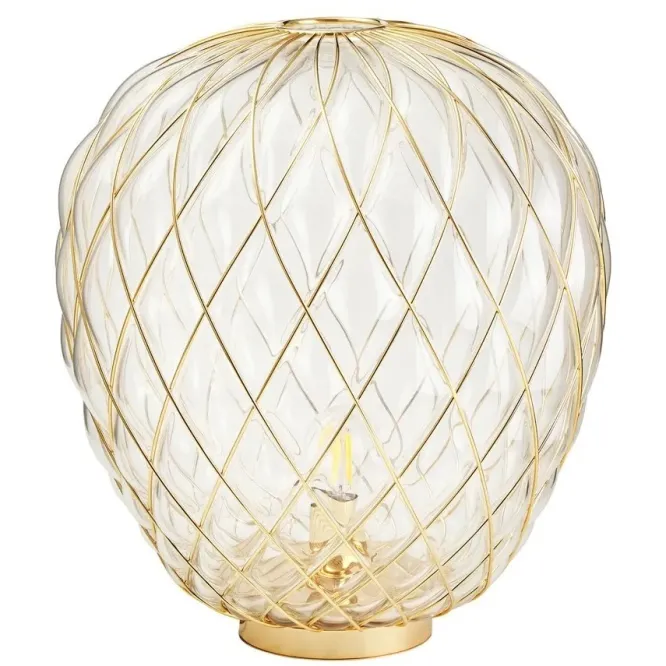 Lampa Stołowa Pinecone 52 Cm Transparentno-Złota Fontana Arte