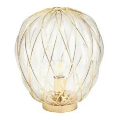 Lampa Stołowa Pinecone 36 Cm Transparentno-Złota Fontana Arte