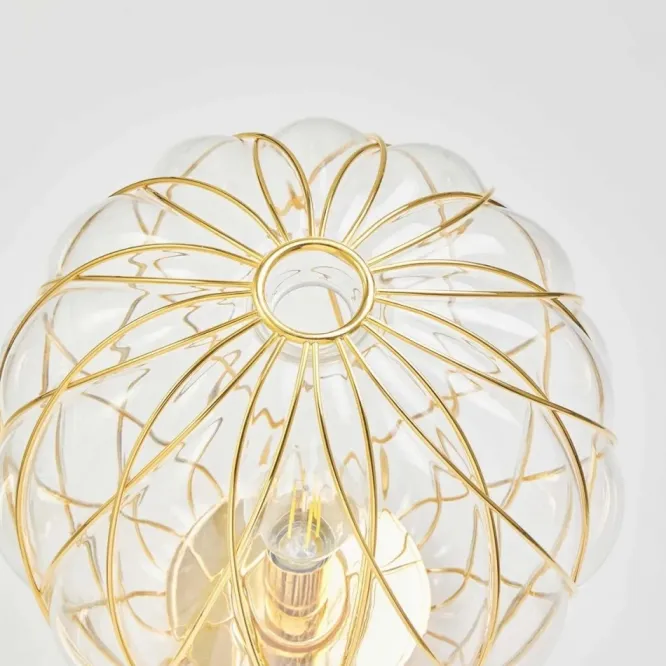 Lampa Stołowa Pinecone 36 Cm Transparentno-Złota Fontana Arte