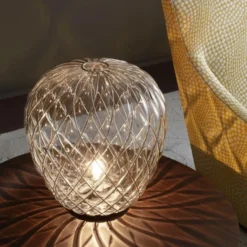 Lampa Stołowa Pinecone 52 Cm Transparentna Fontana Arte