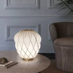 Lampa Stołowa Pinecone 36 Cm Złota Fontana Arte