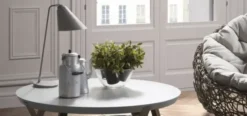 Lampa Stołowa Priti Szara Kave Home