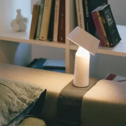 Lampa Stołowa Przenośna Bicoca Off-White Marset