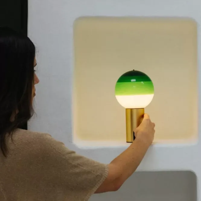 Lampa Stołowa Przenośna Dipping Light Green Marset