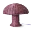 Lampa Stołowa Rattan Burgundowy Hkliving