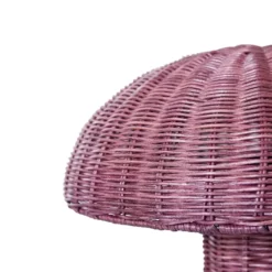 Lampa Stołowa Rattan Burgundowy Hkliving