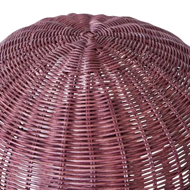 Lampa Stołowa Rattan Burgundowy Hkliving
