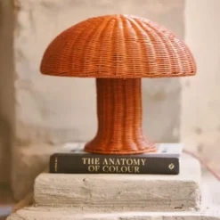 Lampa Stołowa Rattan Koralowy Hkliving