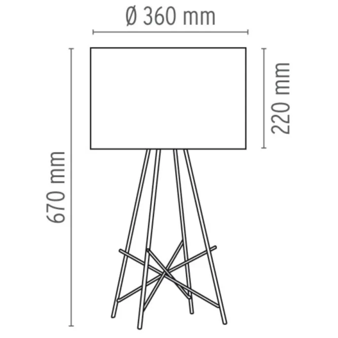 Lampa Stołowa Ray T Czarna Flos