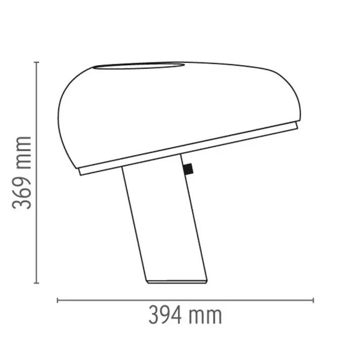 Lampa Stołowa Snoopy Czarna Flos