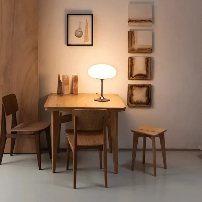 Lampa Stołowa Stemlite 70 Cm Czarny Chrom Gubi