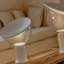 Lampa Stołowa Taccia Biała Matowa Flos