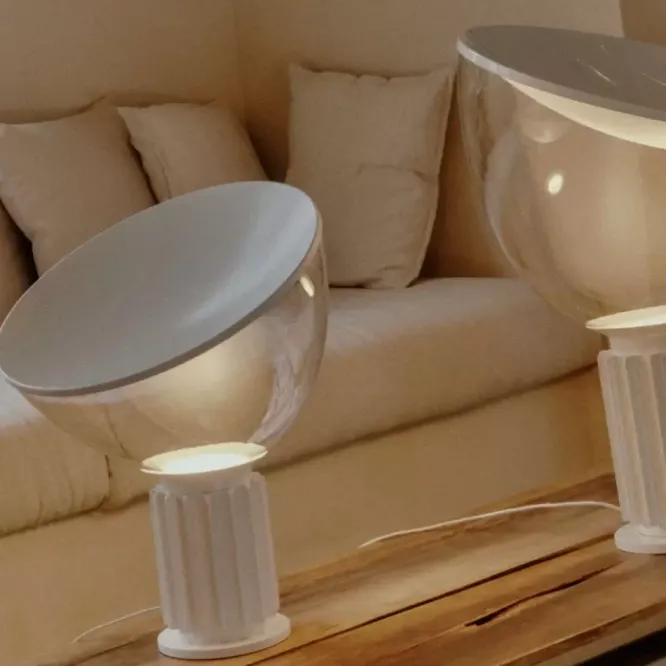 Lampa Stołowa Taccia Biała Matowa Flos