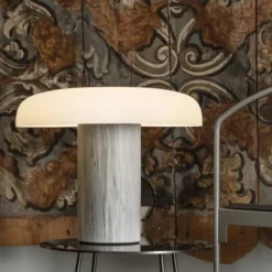 Lampa Stołowa Tropico 39 Cm Jasnoszara Fontana Arte