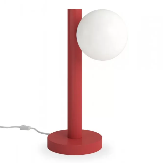 Lampa Stołowa Tube With Globes And Cones D01 Czerwona Atelier