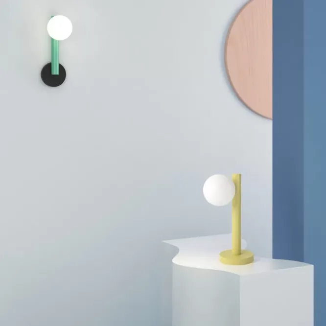 Lampa Stołowa Tube With Globes And Cones D01 Jasnożółta Atelier