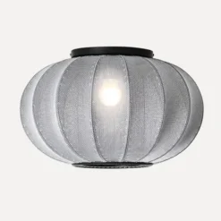 Lampa Sufitowa Knit-Wit 45 Cm Oval Srebrna Made By Hand