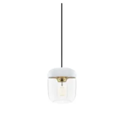 Lampa Wisząca Acorn Biała-Mosiądz Umage