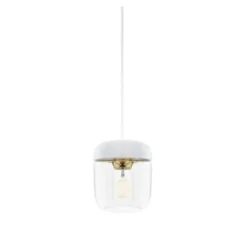 Lampa Wisząca Acorn Biała-Mosiądz Umage
