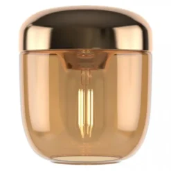 Lampa Wisząca Acorn Bursztynowy Mosiądz Umage