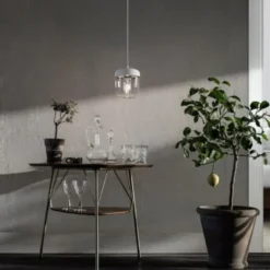 Lampa Wisząca Acorn Bursztynowy Mosiądz Umage