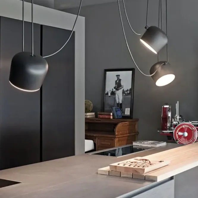 Lampa Wisząca Aim Czarna Flos