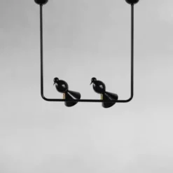 Lampa Wisząca Alouette 2 Bird Czarna Atelier Areti