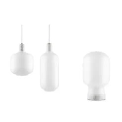 Lampa Wisząca Amp Okrągła Biała Normann Copenhagen