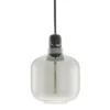 Lampa Wisząca Amp Okrągła Przydymiony Czarny Normann Copenhagen
